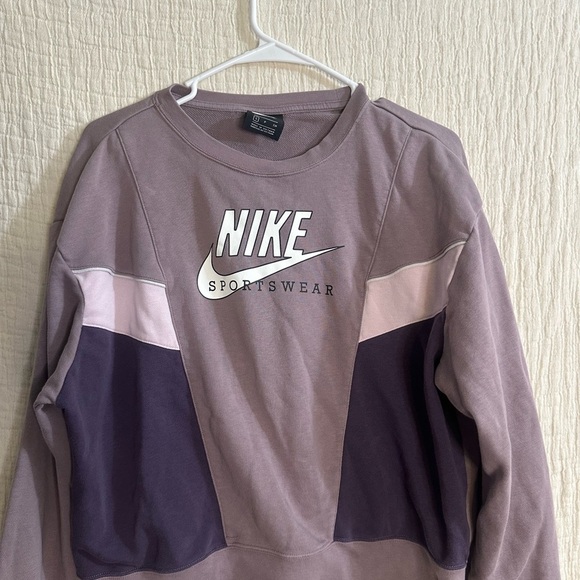 Nike Purple and Pink Crew Neck Sweater - Picture 1 of 2